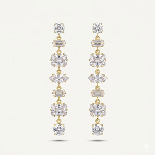 Crystal Cascade Drop Earrings