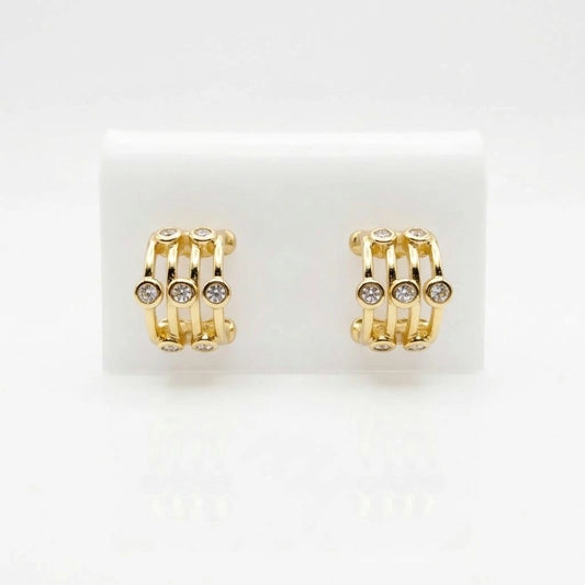 Crystal Line Stud Earrings