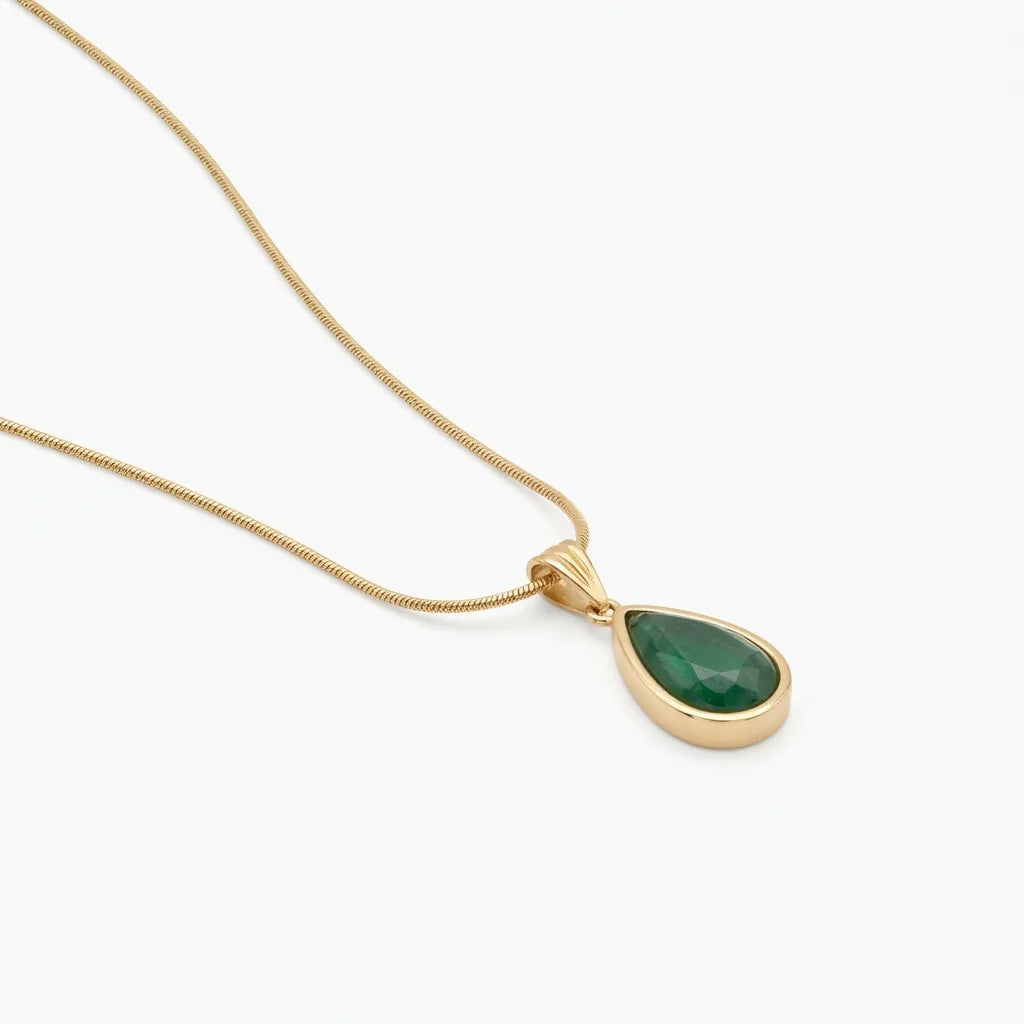 emerald necklace for women
emerald pendant necklace
green necklace for women
gold necklace for women