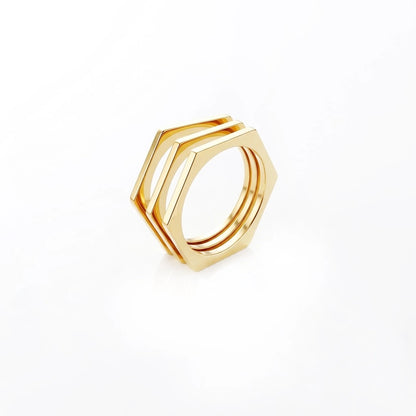 Hexa Stack Ring