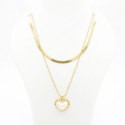 Pear Heart Layered Necklace