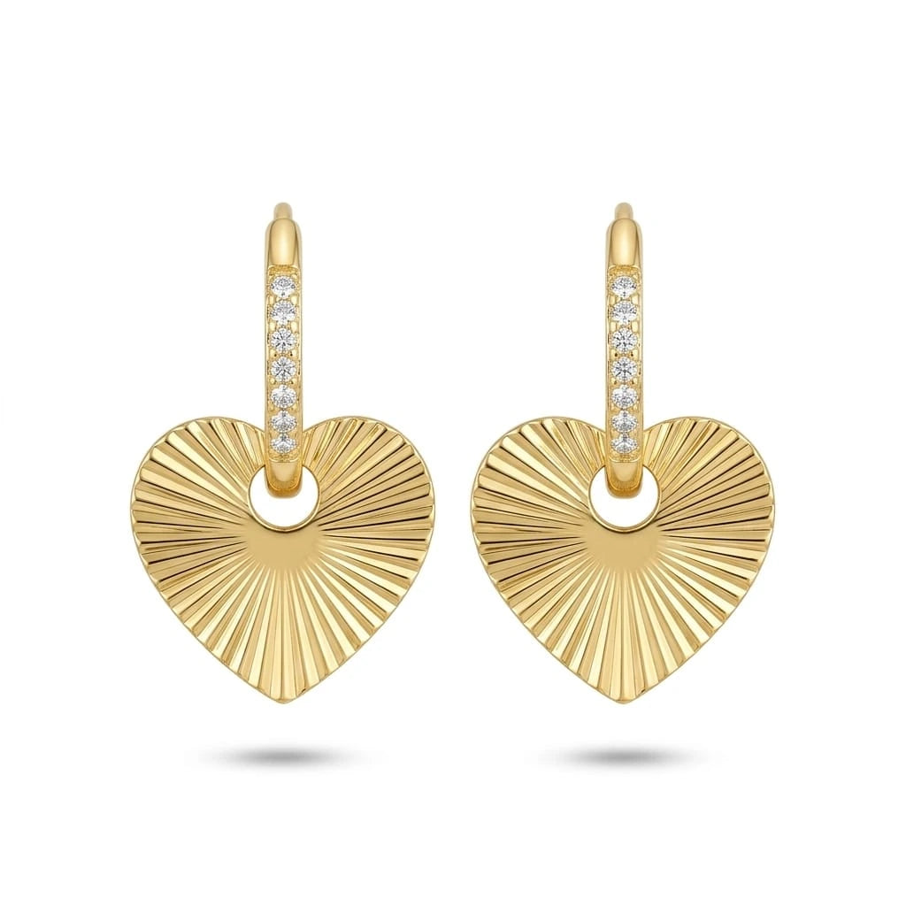 Radiant Heart Drop Earrings