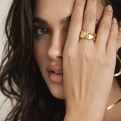 Sculpted Gold Ring
