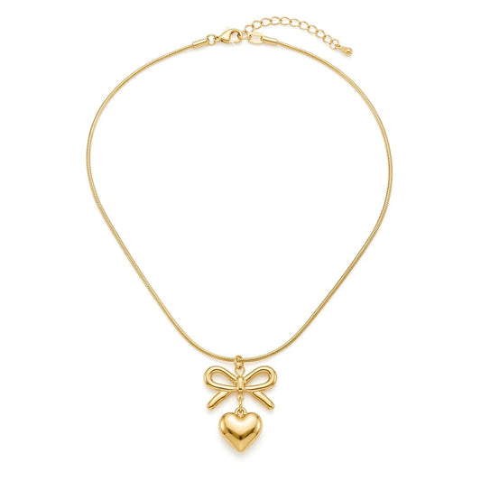 Signature Bow Heart Necklace