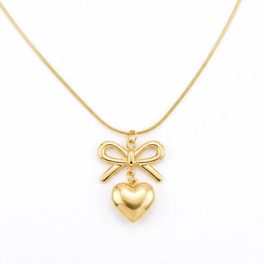 Signature Bow Heart Necklace