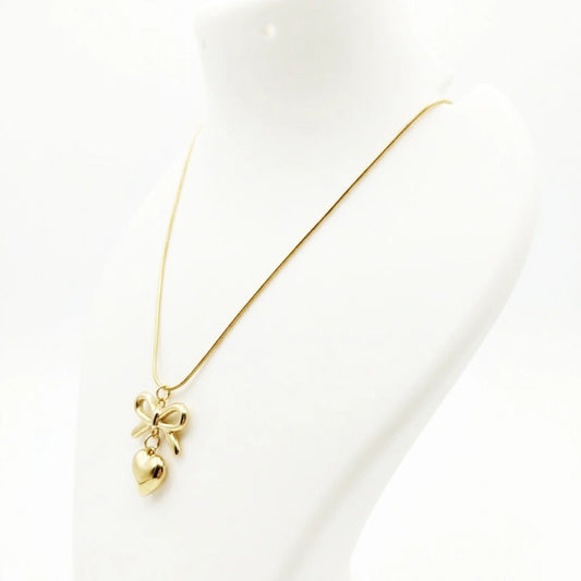 Signature Bow Heart Necklace