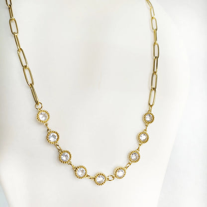 Signature Crystal Link Necklace