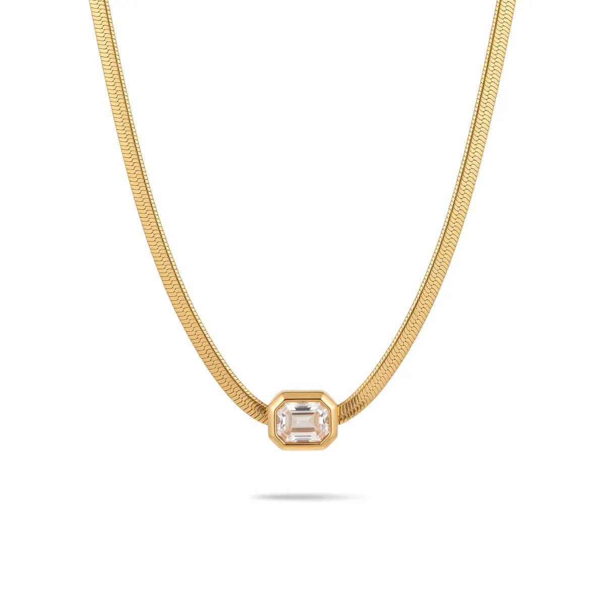 White Facet Necklace